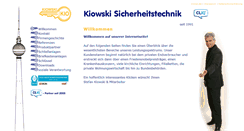 Desktop Screenshot of kiowski-sicherheitstechnik.de