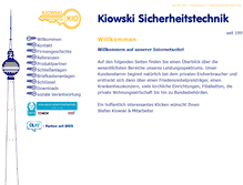 Tablet Screenshot of kiowski-sicherheitstechnik.de